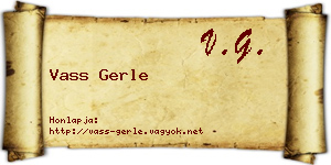Vass Gerle névjegykártya